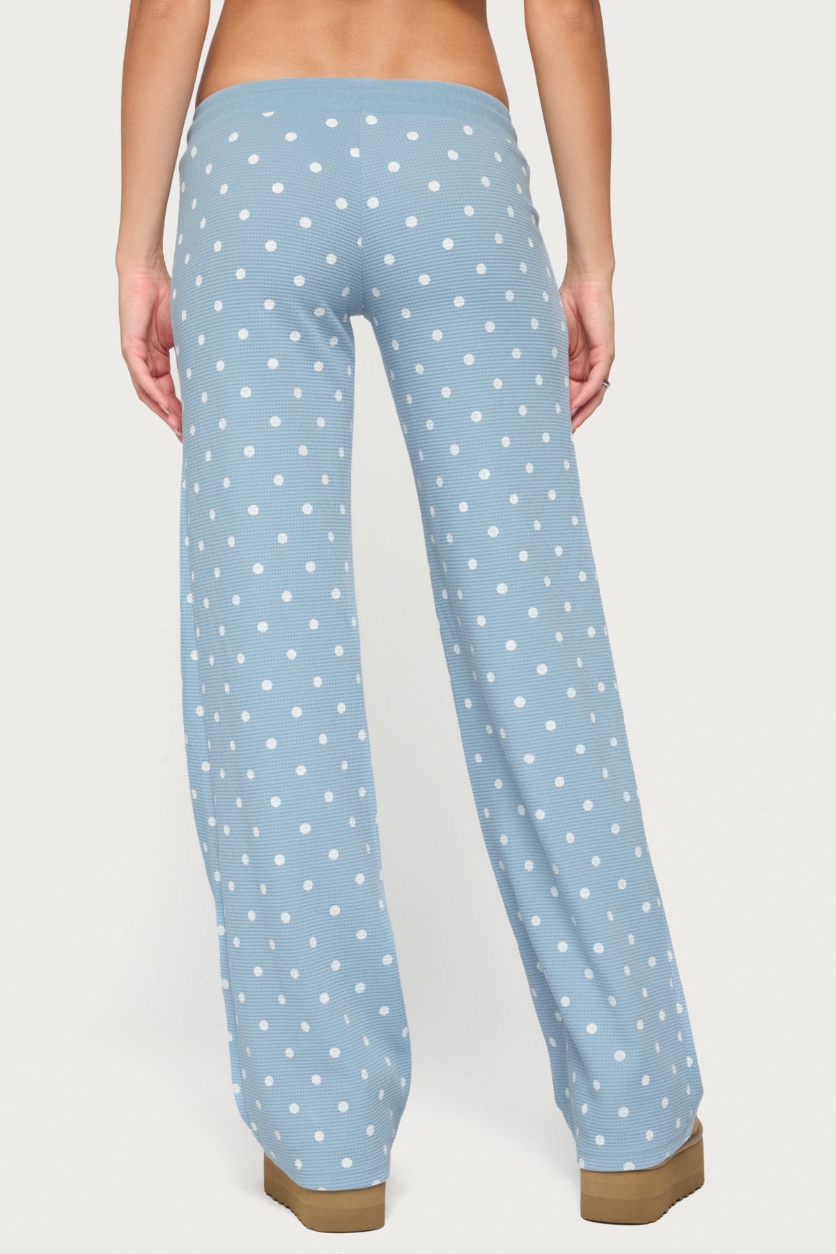 Dilly Polka Dot Waffle Trousers