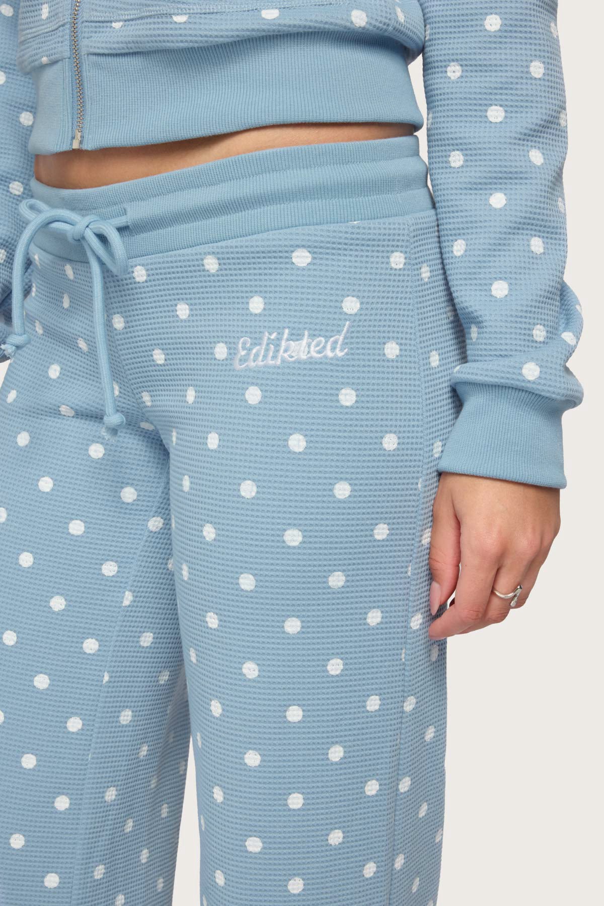 Dilly Polka Dot Waffle Trousers