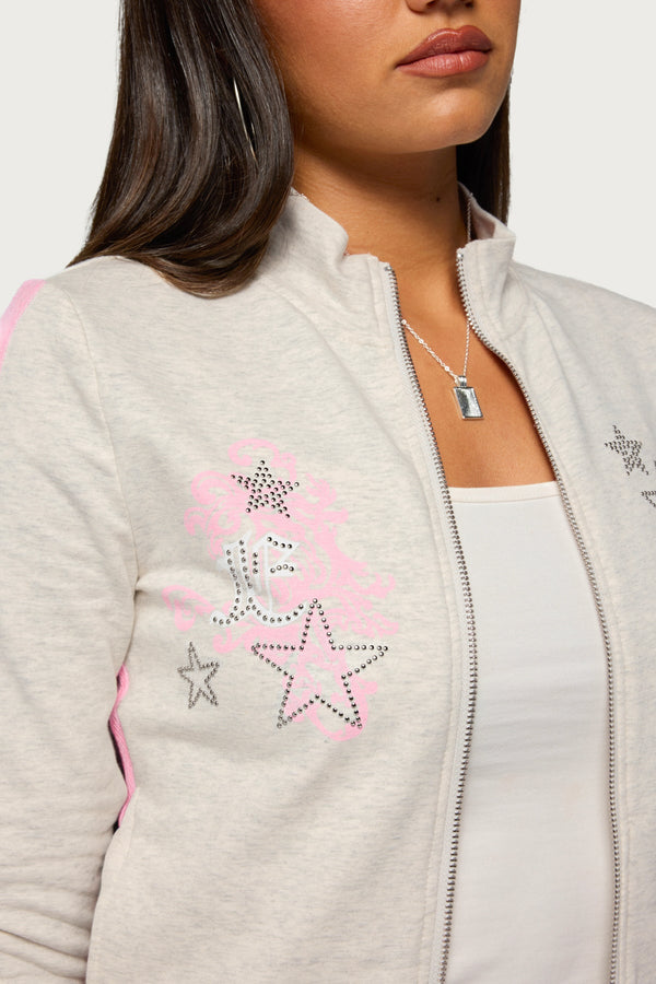 Starry Zip Up Long Sleeve Top view 2