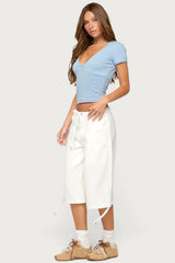 Yanel Stripey V Neck Top