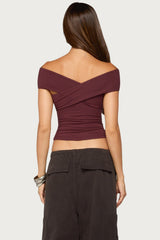 Kamrynn Off Shoulder Wrap Top