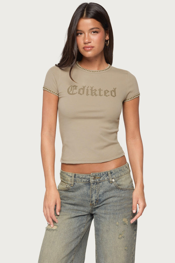 Edikted Studded T Shirt