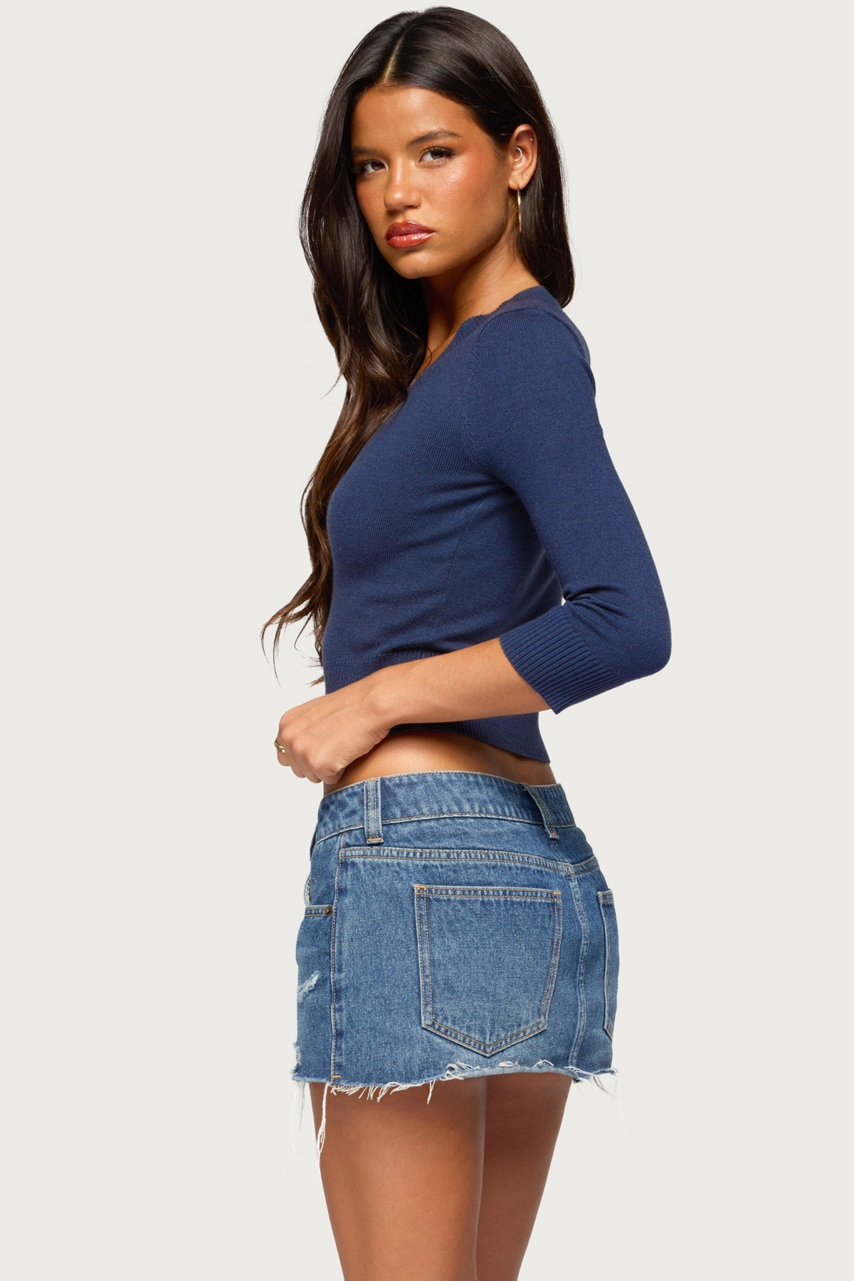 Camren Three-Quarter Sleeve Knit Top