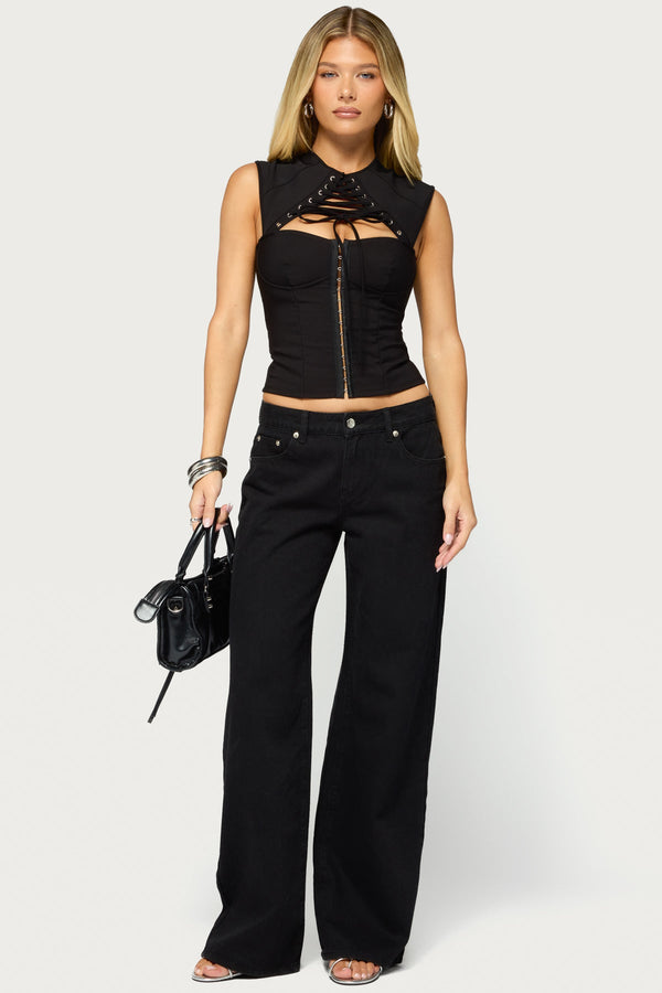 Ingi Lace Up Cutout Corset