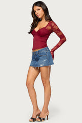 Heela Lacey V Neck Top