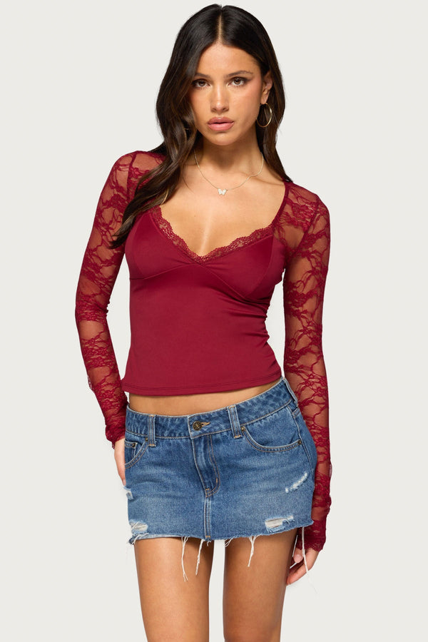 Heela Lacey V Neck Top view 1