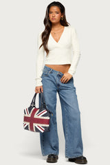 Kitti V Neck Cable Knit Sweater