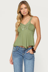 Rania Sequin Butterfly Handkerchief Top