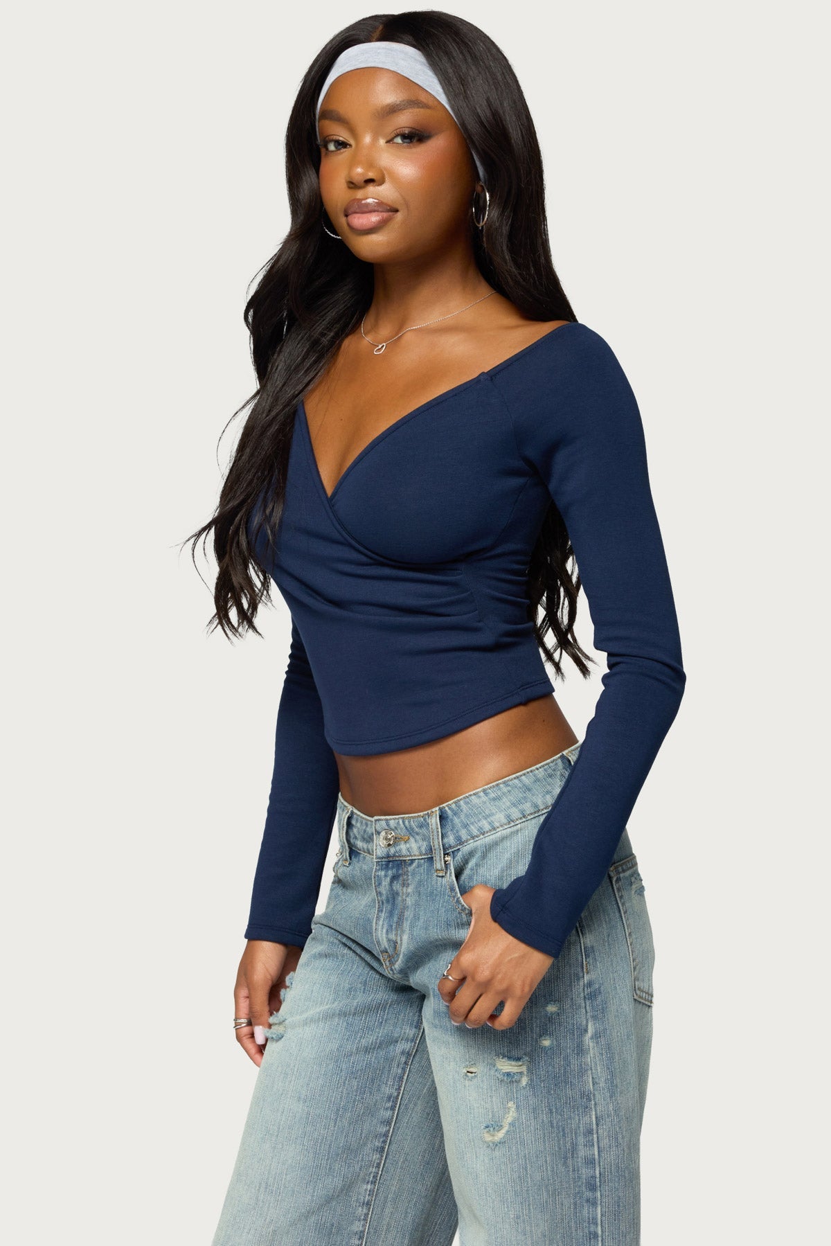 Tacie Long Sleeve Wrap Top