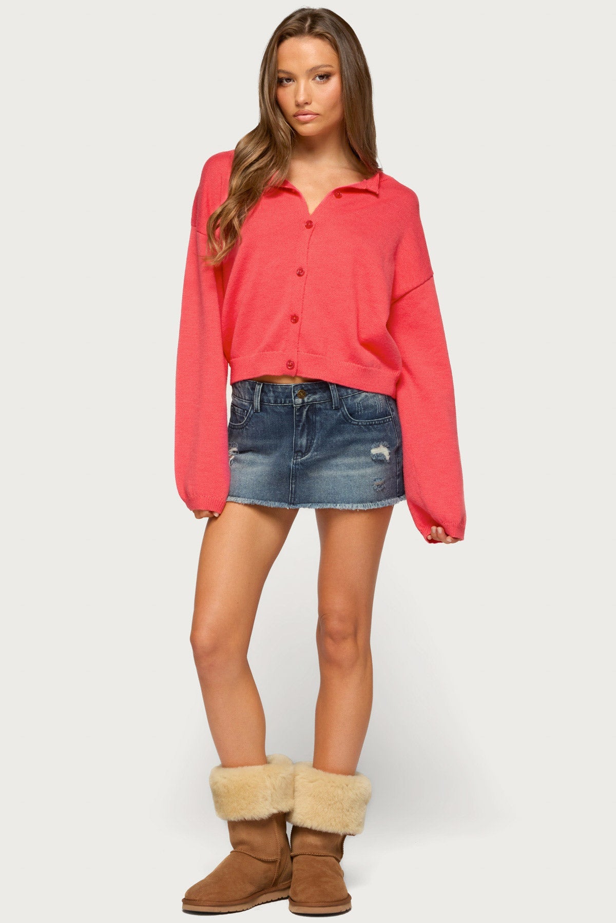 Fion Buttoned Knit Cardigan