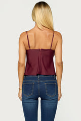 Hessa Satin Effect Cupped Top