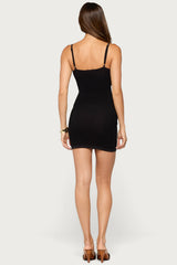 Coco Belt Textured Knit Mini Dress