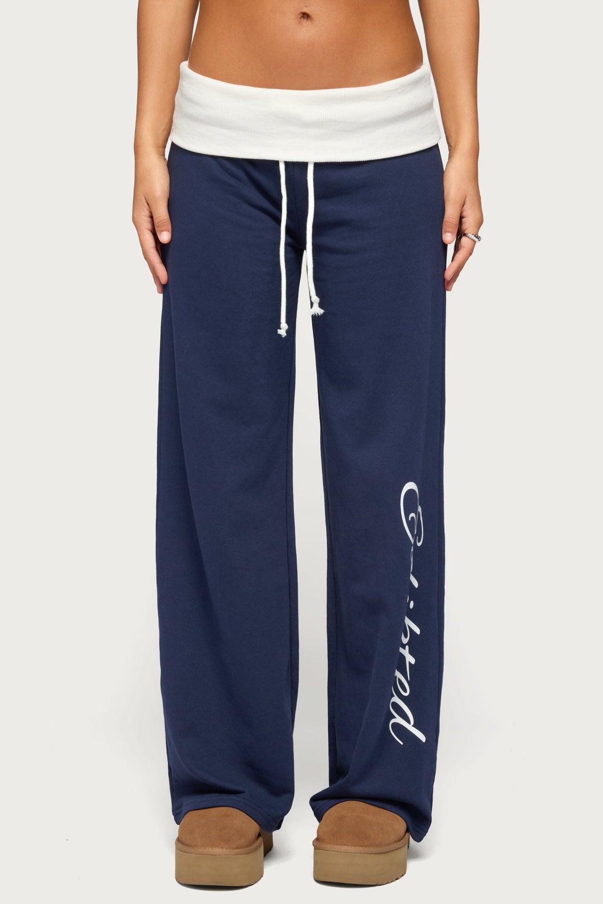 Edikted Contrast Foldover Joggers
