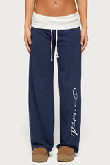 Edikted Contrast Foldover Joggers