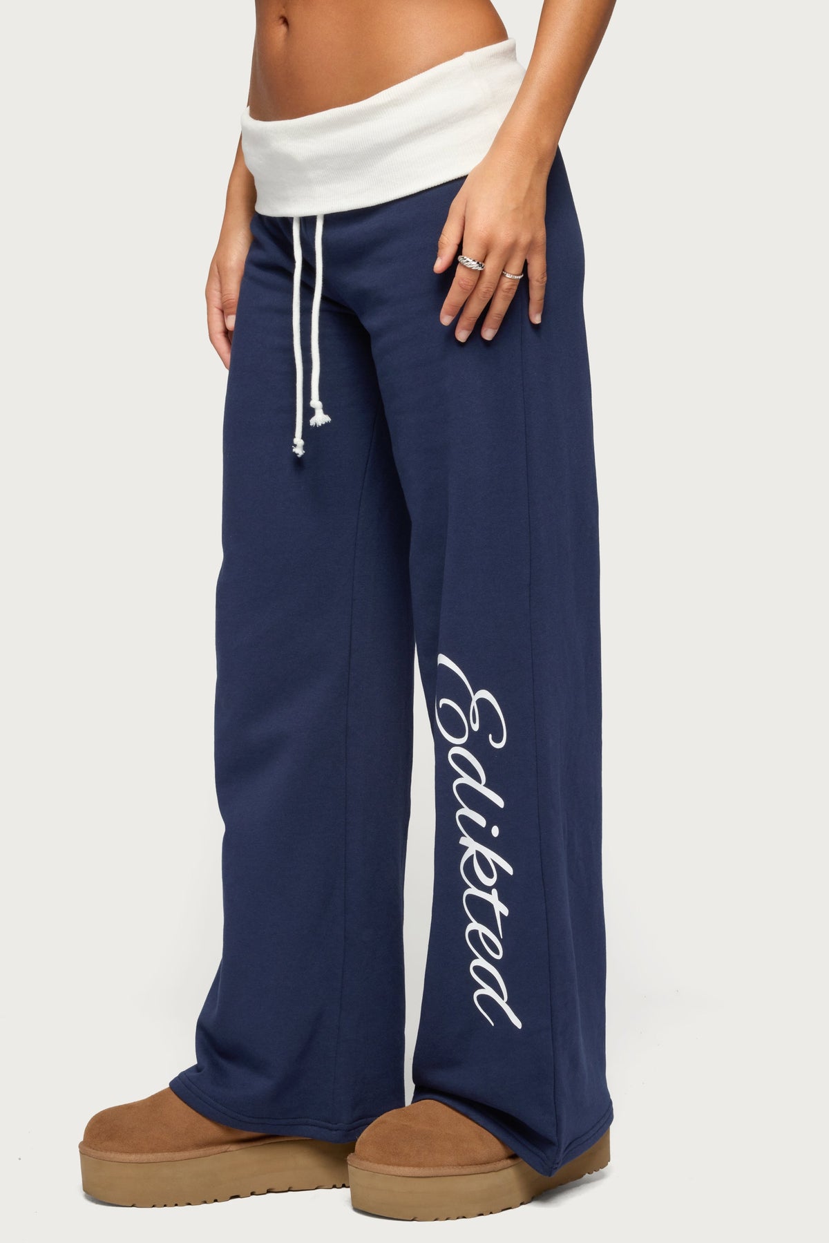 Edikted Contrast Foldover Joggers