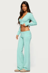 Wanel Pointelle Foldover Trousers