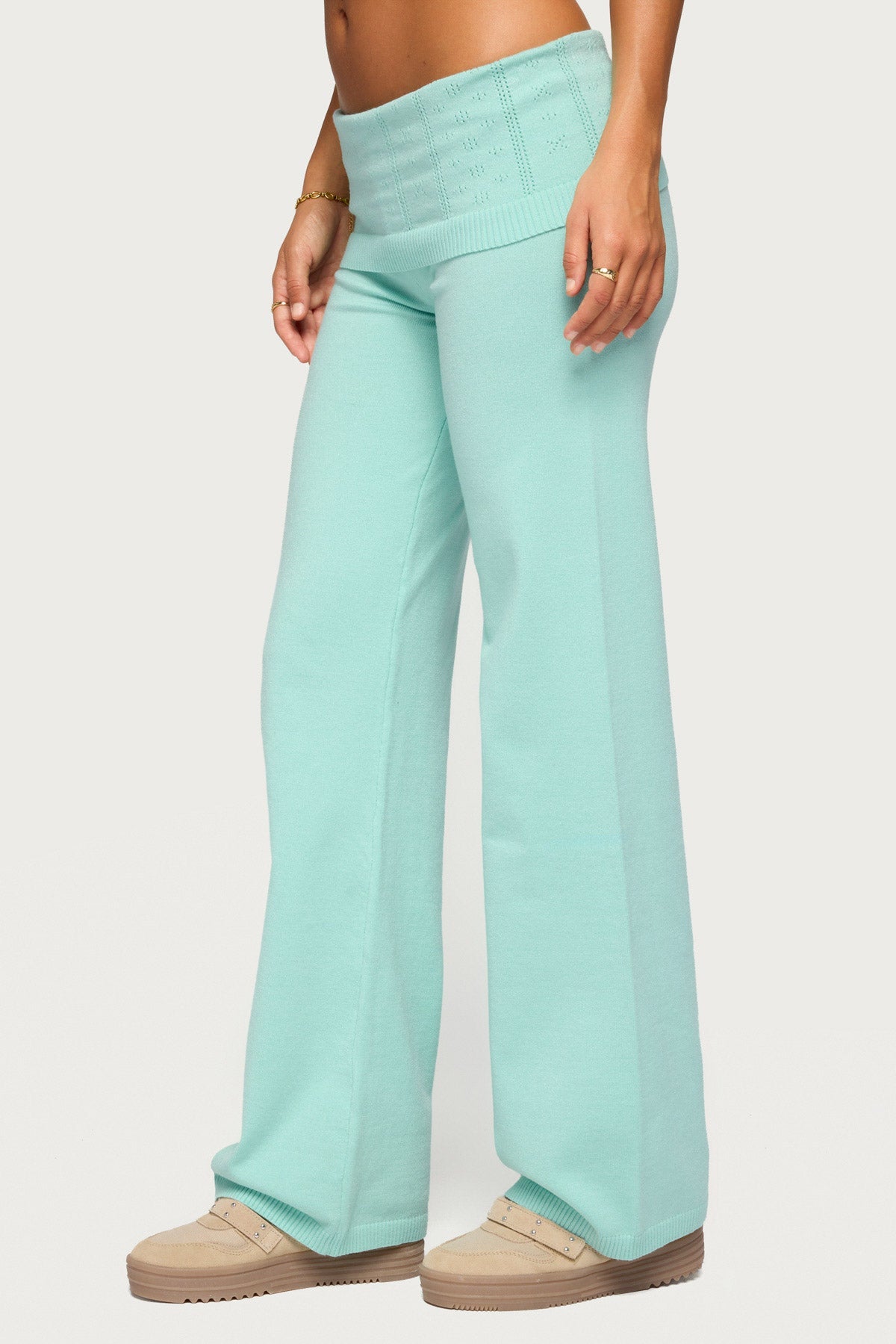 Wanel Pointelle Foldover Trousers