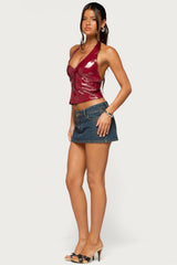 Birch Vinyl Halter Top