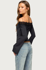 Kania Lacey Off Shoulder Top
