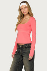 Madina Long Sleeve Babydoll Top