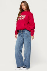 Union Jack Cheetah Print Hoodie