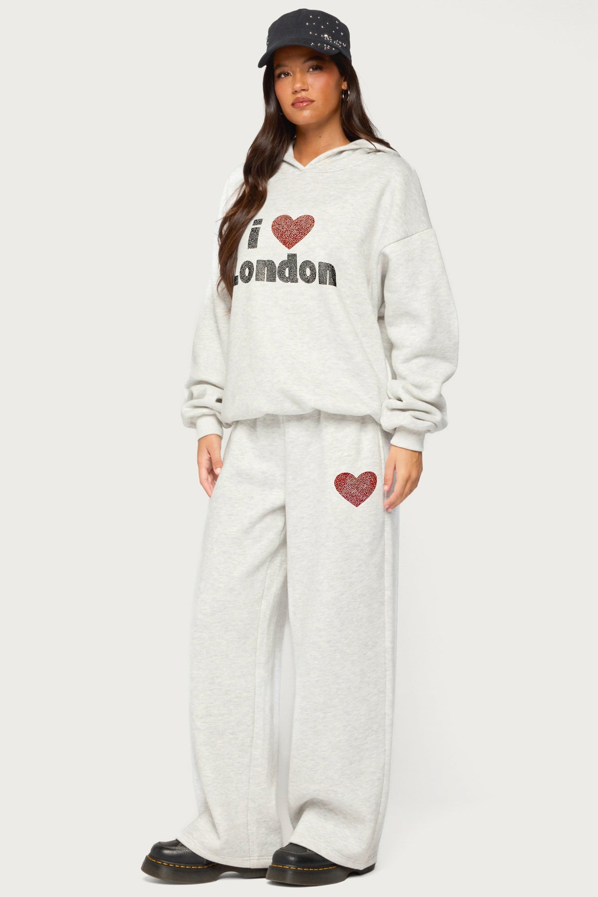 London Obsessed Rhinestone Hoodie