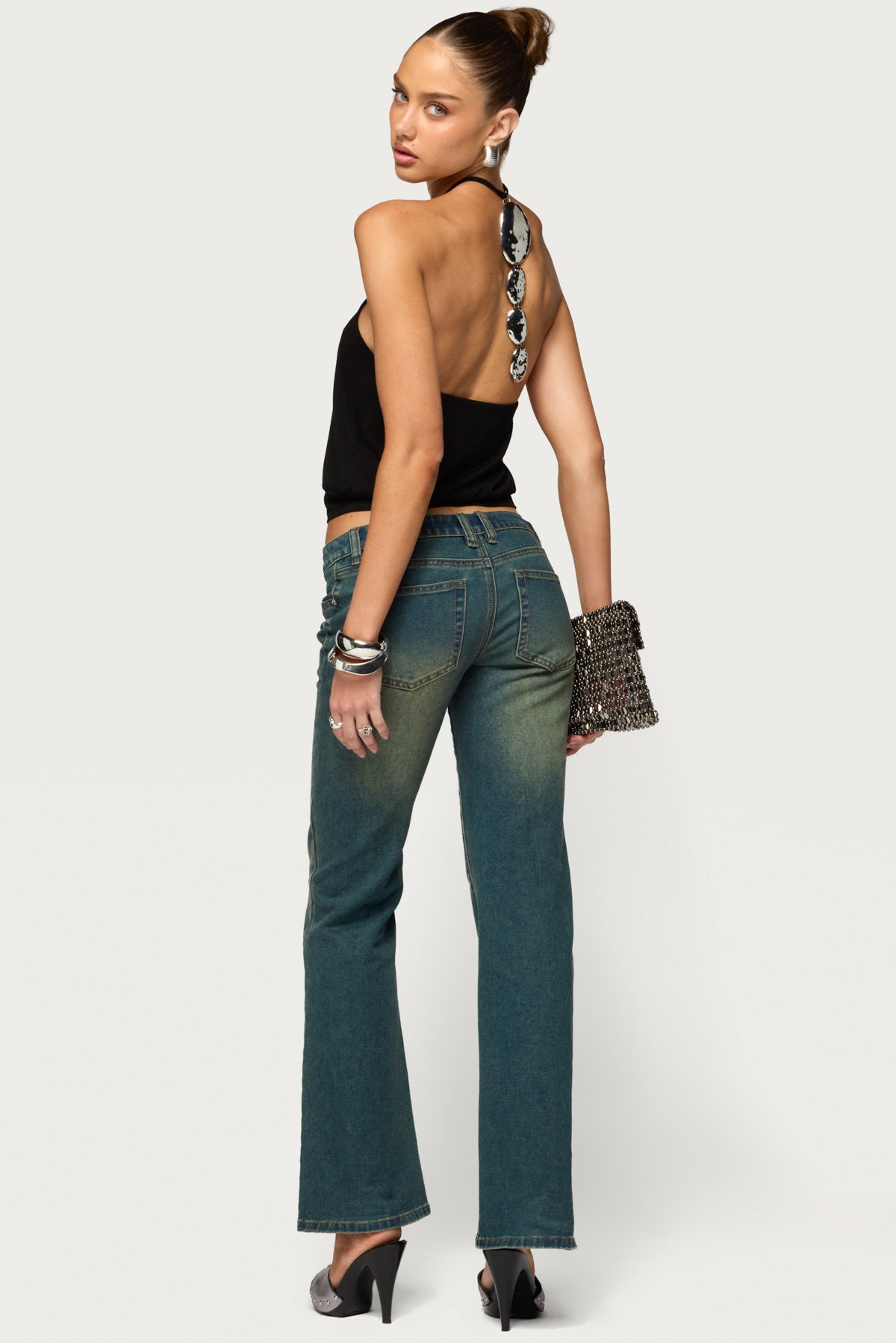 Ali Cascasding Metal Pendant Backless Top