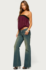 Ulke Chiffon Strapless Tube Top