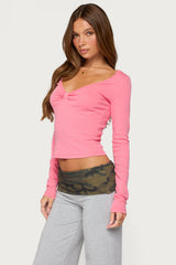 Varla Long Sleeve V Neck Top