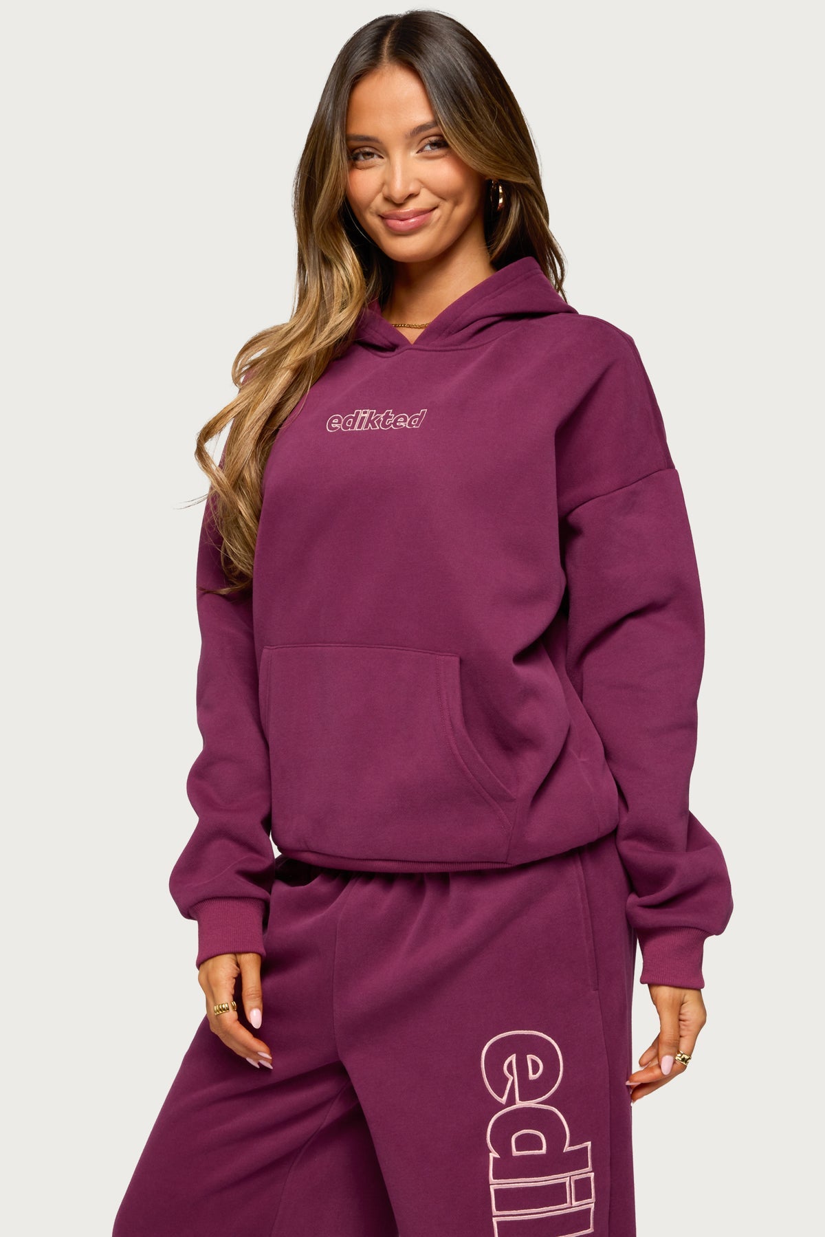 Living Edikted Embroidered Hoodie