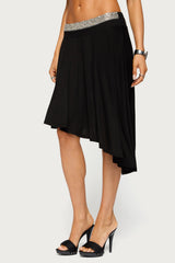 Dida Asymmetric Beaded Midi Skirt