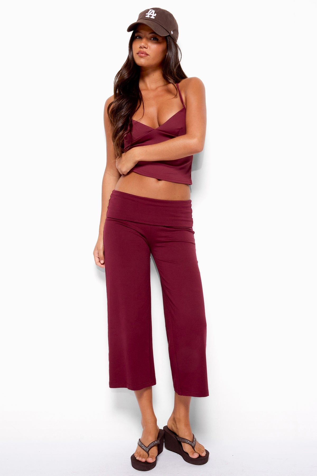Kanel Foldover Capri Trousers