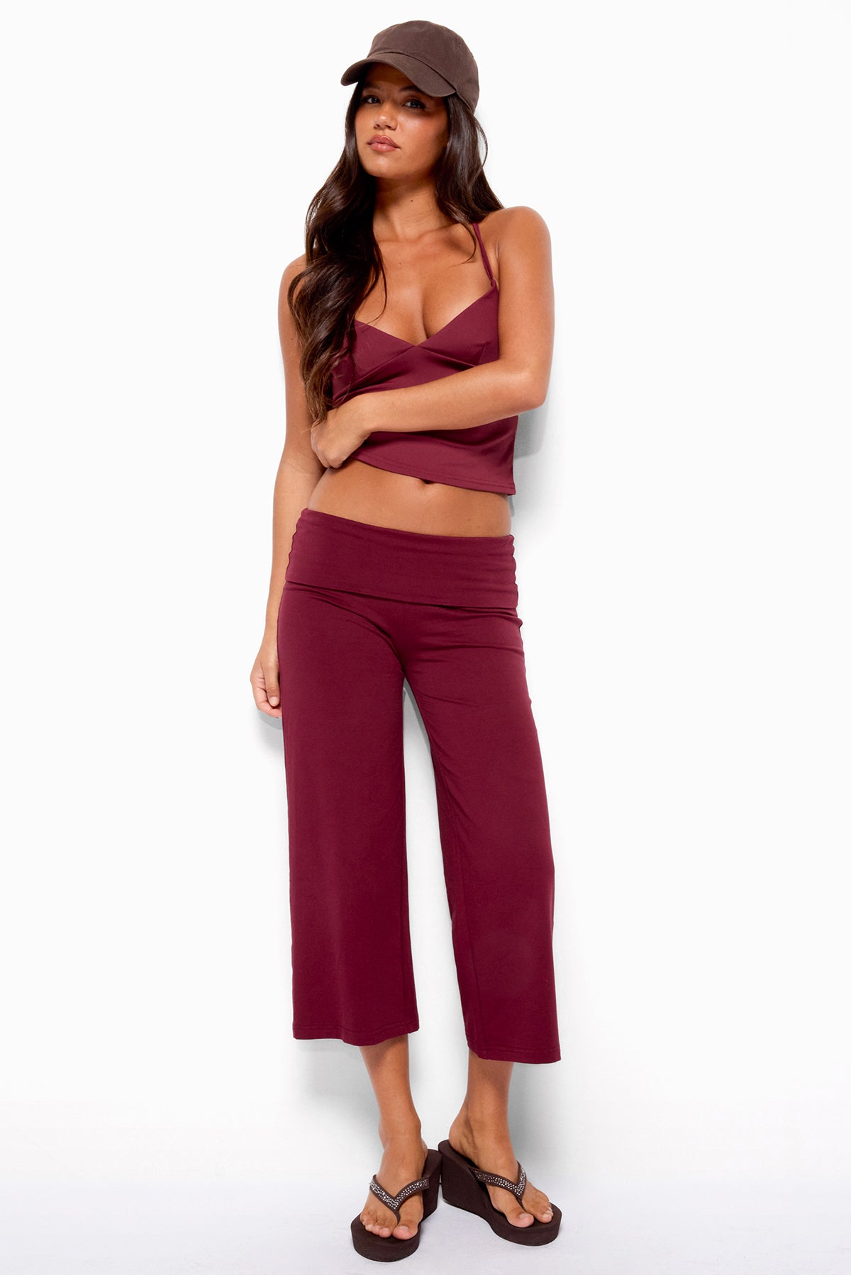Kanel Foldover Capri Trousers