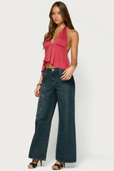 Kinsleigh Asymmetric Babydoll Top