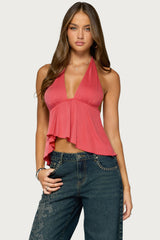 Kinsleigh Asymmetric Babydoll Top