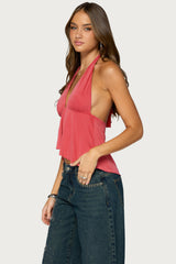 Kinsleigh Asymmetric Babydoll Top