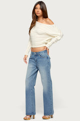 Laynie Oversized Off Shoulder Knit Sweater