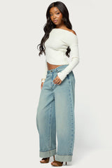 Celea Off Shoulder Knit Sweater
