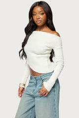 Celea Off Shoulder Knit Sweater