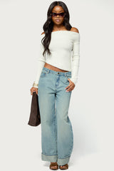 Celea Off Shoulder Knit Sweater