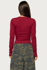Suzie Scoop Neck Long Sleeve Top