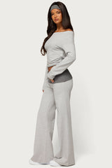 Sunnie Contrast Foldover Trousers