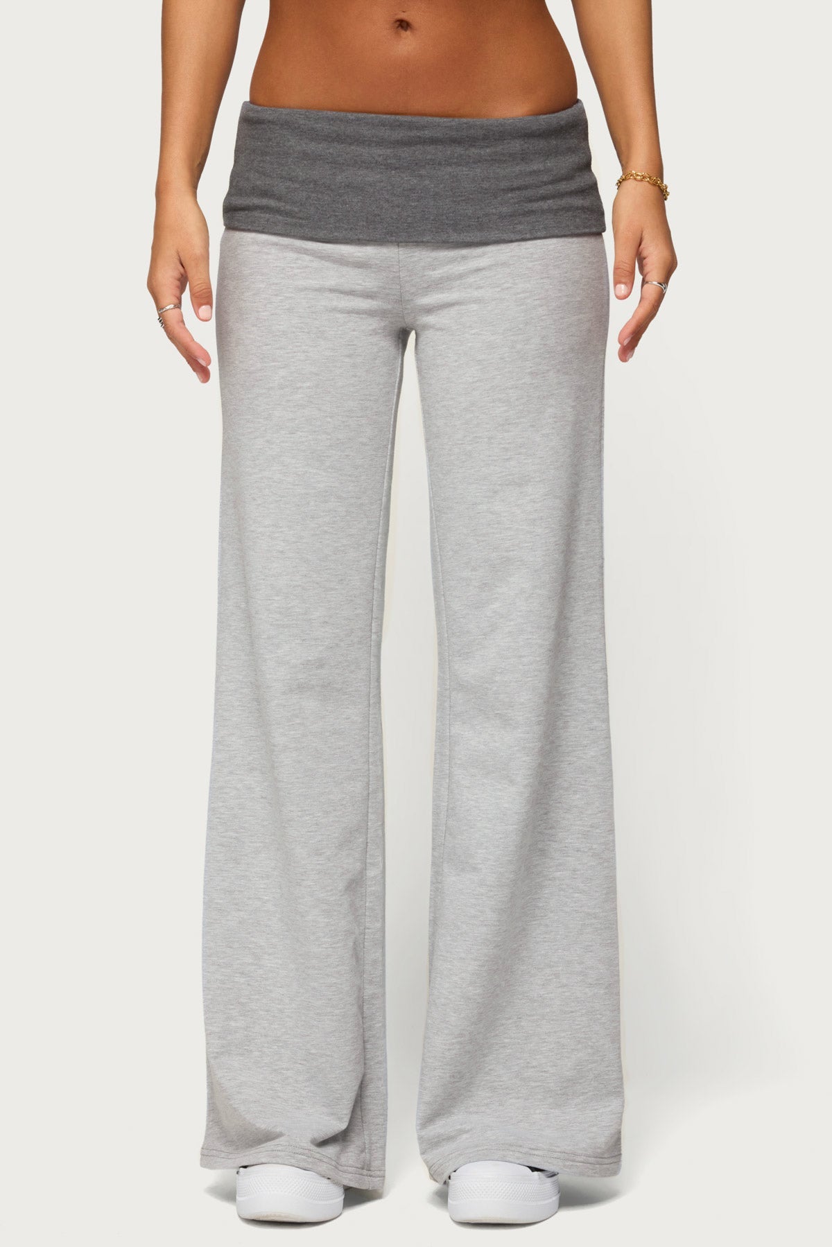 Sunnie Contrast Foldover Trousers