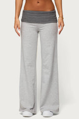 Sunnie Contrast Foldover Trousers