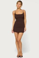 Peara Scoop Neck Woven Mini Dress