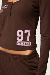 Edikted Malibu Long Sleeve Henley Top