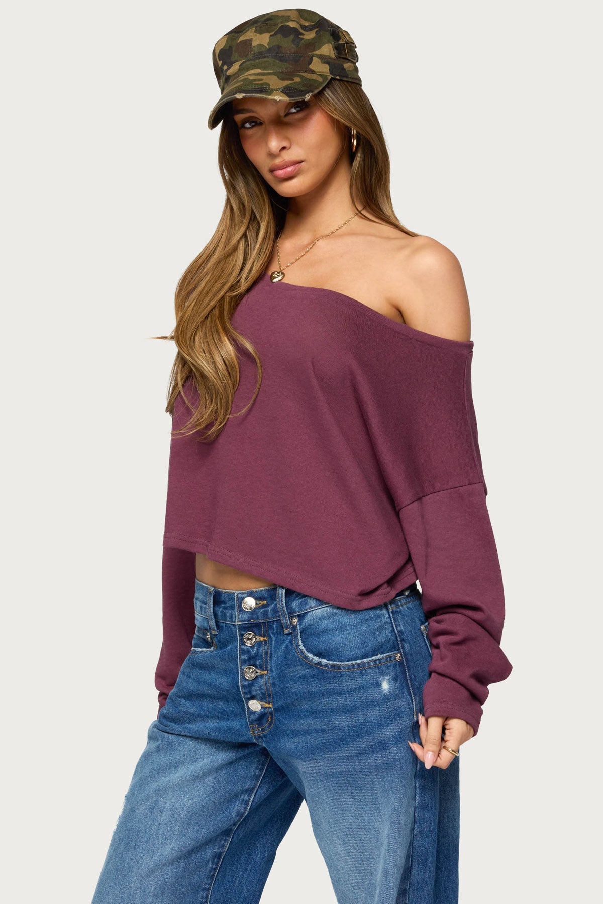 Peala Off Shoulder Long Sleeve Top