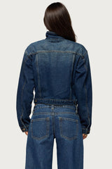 Tamy High Neck Denim Jacket
