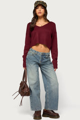 Sandi V Neck Knit Sweater