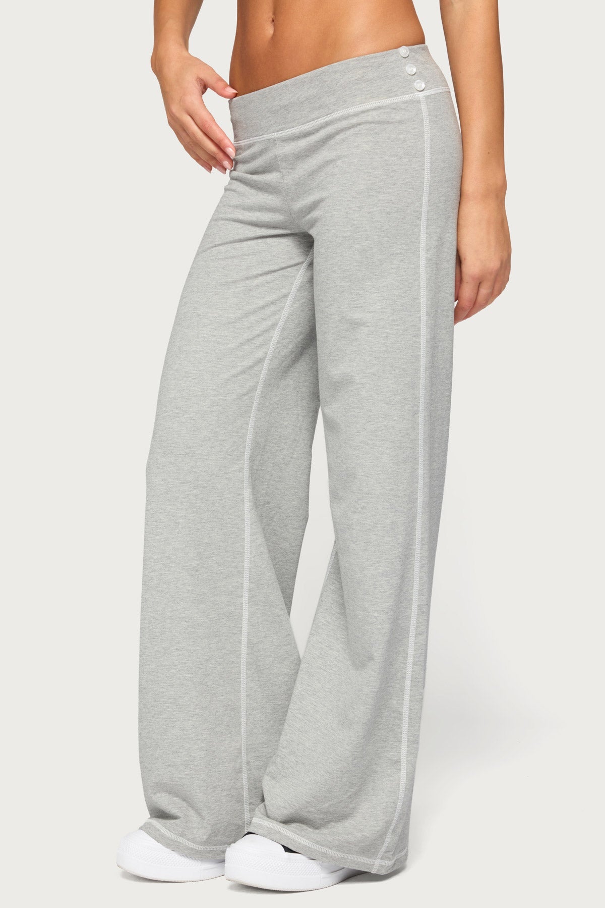 Kathrin Contrast Stitched Flared Trousers